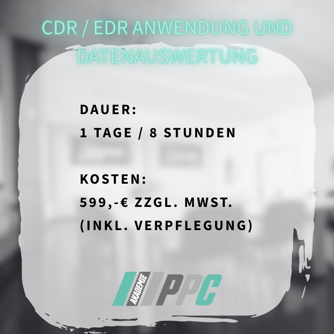 08.10.2026 | CDR / EDR Anwendung und Datenauswertung - Praxisseminar