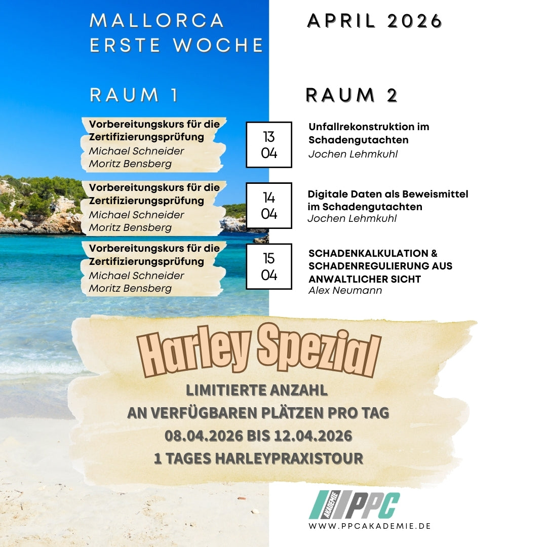 Produktbild für den Fortbildung Zertifizierung für Sachverständige auf Mallorca.