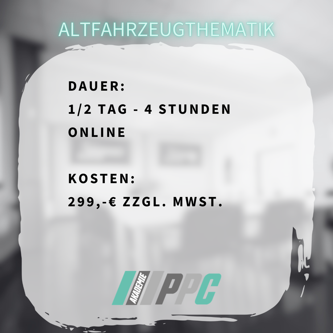 Produktbild für die Fortbildung Altfahrzeuge für KFZ Sachverständige.