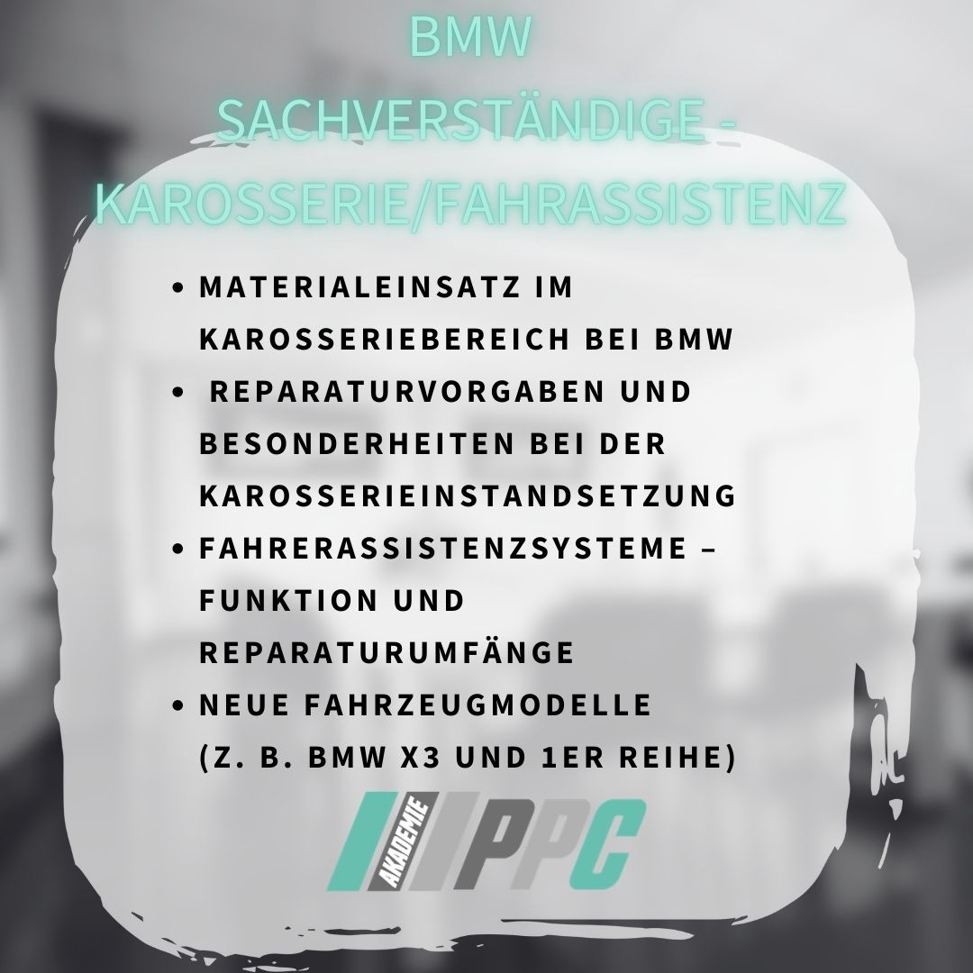 BMW Sachverständige - Karosserie/Fahrassistenz