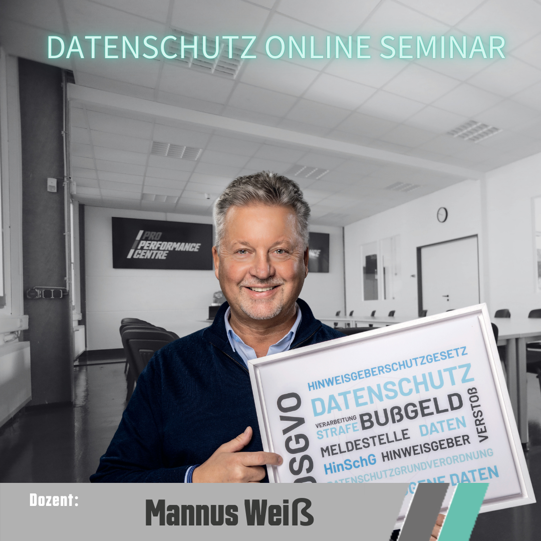 Produktbild für die Fortbildung Datenschutz für KFZ-Gutachter mit Mannus Weiß.