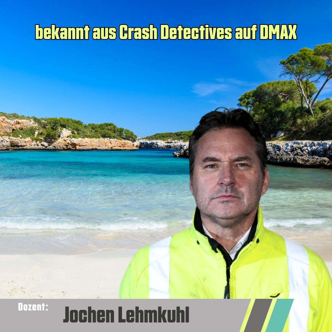 Portrait von Jochen Lehmkuhl KFZ Sachverständige Fortbildung Akademie Mallorca.