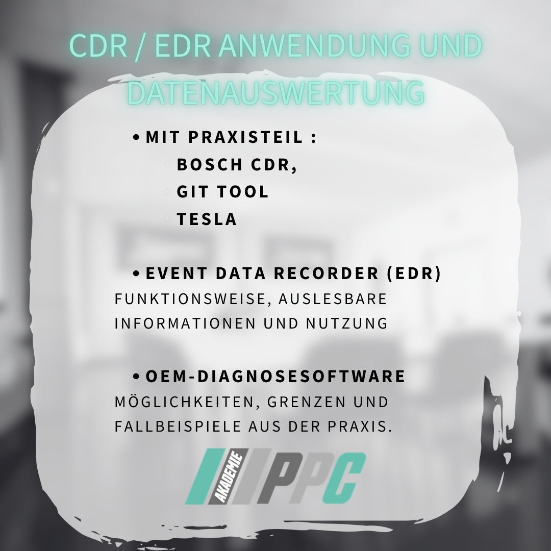 08.10.2026 | CDR / EDR Anwendung und Datenauswertung - Praxisseminar