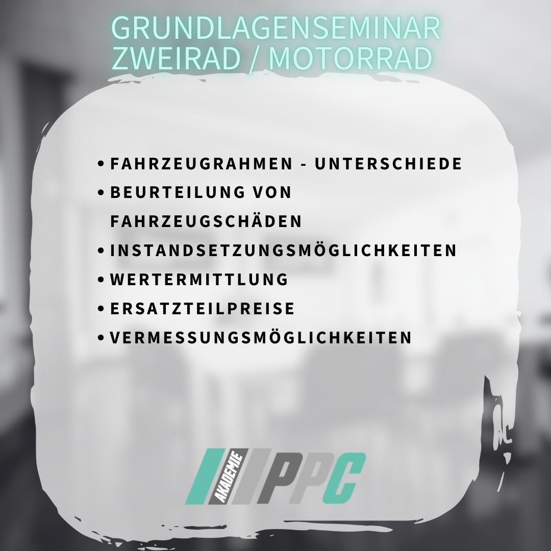 Produktbild für Fortbildung Gutachten Motorrad mit Dozent Marco Hildebrand.