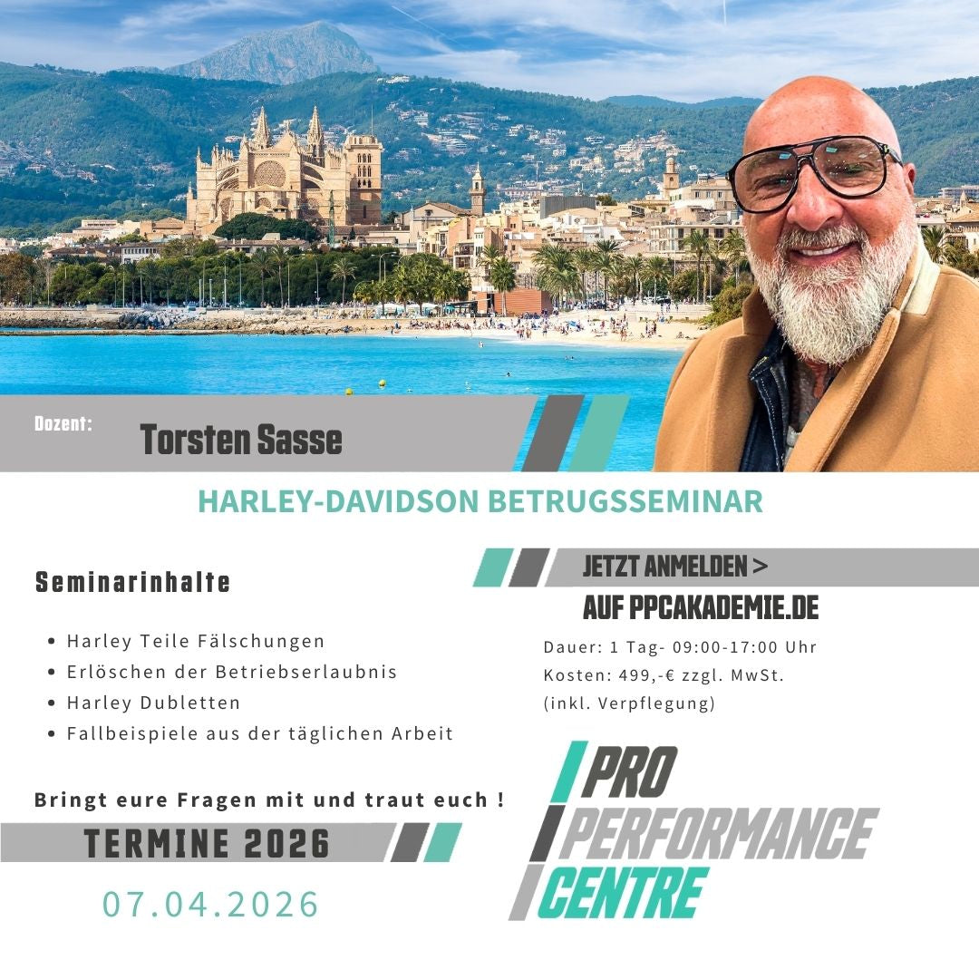 Produktbild für die Harley Davidson Betrugsseminar Fortbildung mit Torsten Sasse auf Mallorca.