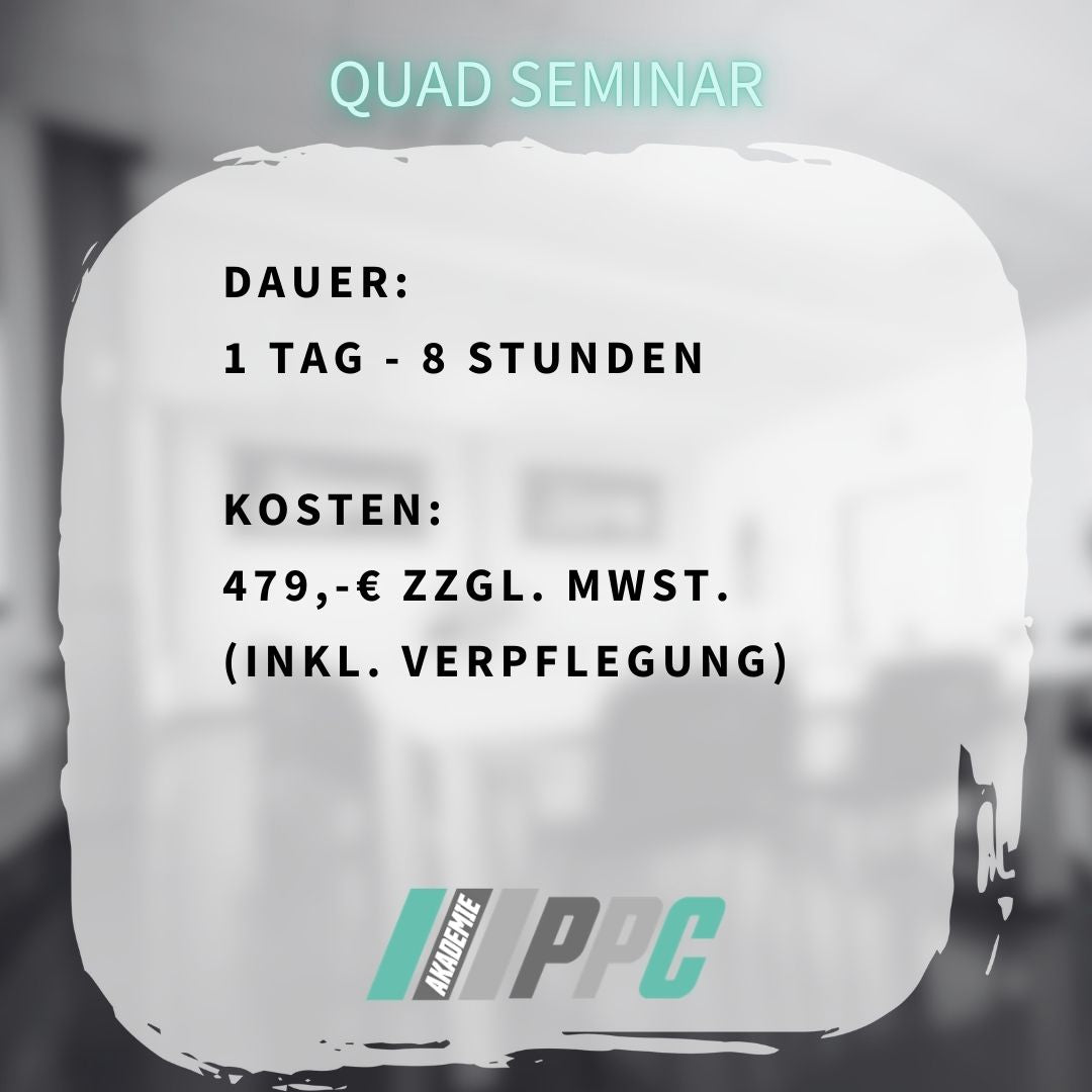 Produktbild für die Fortbildung Quad Gutachten KFZ Sachverständige.