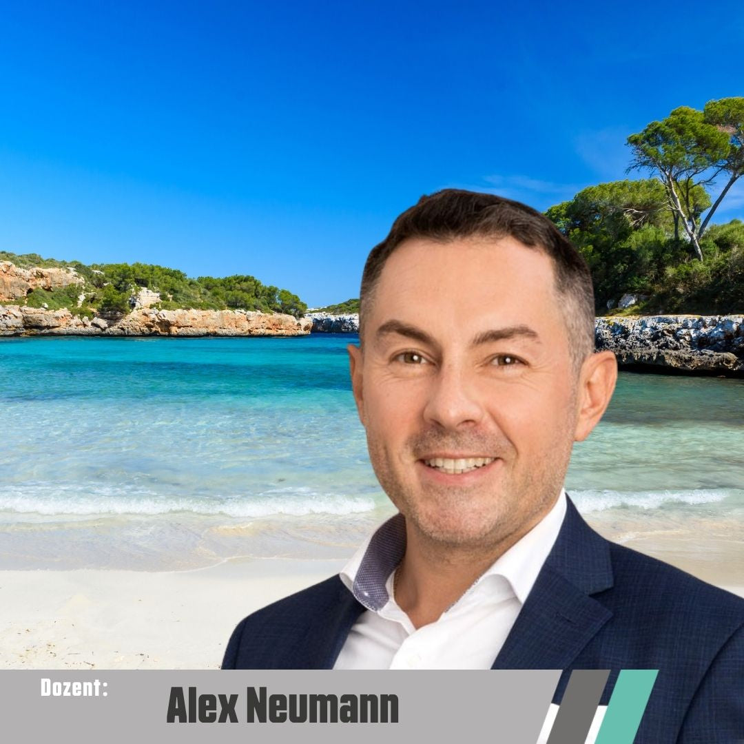 Portrait von Dozent Alex Neumann der PPC Gutachter Fortbildungs Akademie Mallorca.